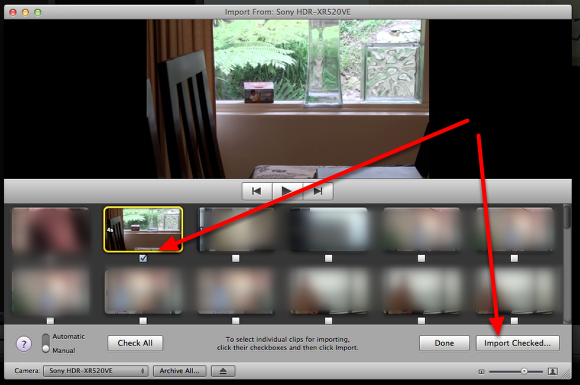 Select 1 Clip to import